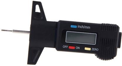 saikrupa Digital Tire Tread Depth Gauge LCD with Inch and MM Conversion of 0-0.98 Inches Height Gauge