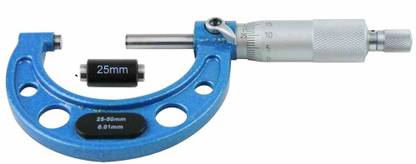 Divinext 25-50 mm 0.01 mm Heavy Quality Micrometer Screw Gauge Outside Micrometer High Quality Mechanical Manual Micrometer Thickness Gauge Measuring Tools 25-50mm Vernier Caliper