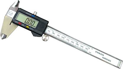 ADAWAT Aerospace Digital Vernier Caliper (6 inch) Economy range Metric or Imperial Dual Reading Fine Adistment Roller Hardened Stainless Steel Digital Caliper