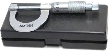 GoodsBazaar 25x1 Micrometer Brass with Nickel Buffing 25 mm SS Thread 25 mm 0-25mm Outside Ambala Screw Gauge Micrometer Stainless Steel 25 Mm S.s. Thread in Velvet Box Vernier Caliper