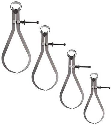 Kalsi brothers Spring Caliper 6", 8", 10" & 12" INCH – Measuring Tool Joint Calipers (OUTSIDE PACK OF 4) Divider Caliper