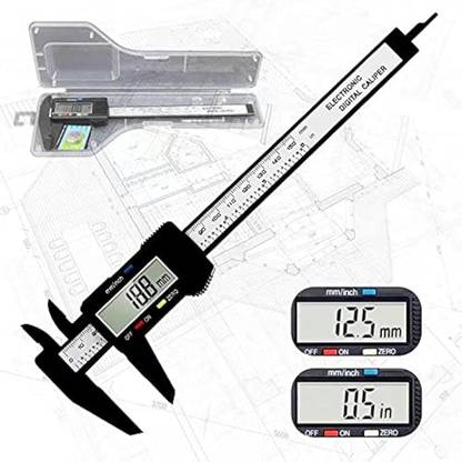 Deoxys 1 Pack Digital Caliper, 6in Electronic Digital Caliper Measuring Tool 1 Pack Digital Caliper, 6in Electronic Digital Caliper Measuring Tool Vernier Caliper