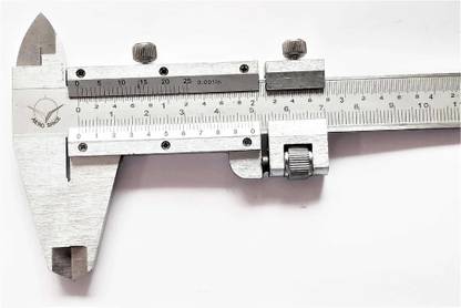 SQFTOOLS 0-200 mm 8 inch Mechanical Vernier Caliper Aerospace Vernier Caliper With Fine Adjustment, 0-200mm/0-8". Vernier Caliper