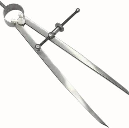 TOOLBUX Steel with a spring mechanism Steel Spring Precision Divider Caliper Compass 8 Inch Drafting and layout tool Divider Caliper