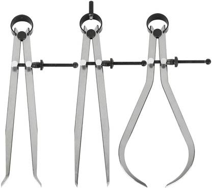 STTAR Spring Caliper Set 3 Pieces Inside, Outside & Divider 6” IN/150MM Measuring Tool Dial Caliper