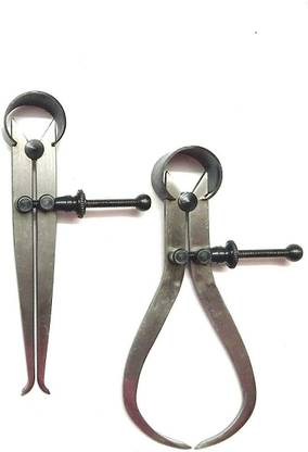 SAMENX Spring Caliper Set 2 Pieces – Inside & Outside 6” INCH / 150 MM – Measuring Tool Outside Caliper