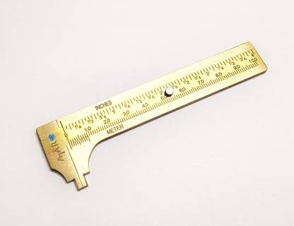 GoodsBazaar Jeweler Brass Vernier Caliper Measuring Tool 100mm micrometer gauge Jewelry Tool Vernier Caliper