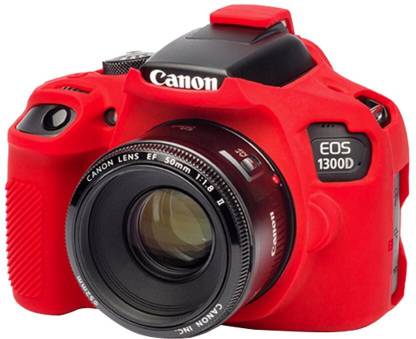 Digicom Silicon Cover For Canon EOS 1300D Camera Bag (Red)  Camera Bag