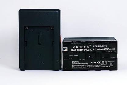 Axcess NP-F970 Battery + NP-F970 NP-F930 NP-F950 NP-F960 Charger for Sony MVC CD1000  Camera Battery Charger