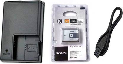 DIGICLIMBER NP-BK1 Camera charger with battery and cable Compatible  Camera Battery Charger
