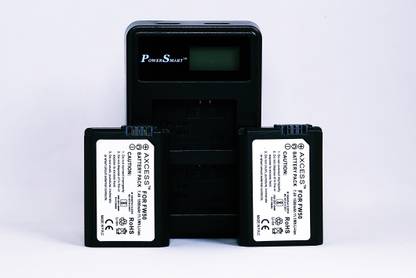एक्सेस NP-FW50 (2- No.s) Battery with Dual Slot Charger for Sony ZV-E10, A7RII, A6500 कैमरा बैटरी चार्जर