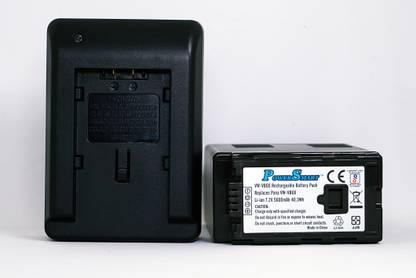 Power Smart Battery for VW-VBG6 Battery + VW-VBG6 Charger Compatible For Panasonic AG-AC130A  Camera Battery Charger