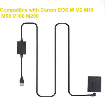IJJA LP-E12 Dummy Battery with USB DC Power Cable Input Compatible with canon Cameras  Camera Battery Charger