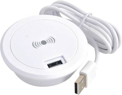 Lyla Embedded Wireless Charger Hidden Charging Base for Wooden Tables white  Camera Battery Charger