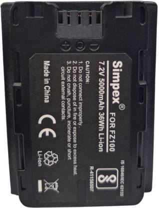 Simpex NP-FZ100 5000mAh Lithium Ion Rechargeable Camera Battery for Sony  Camera Battery Charger