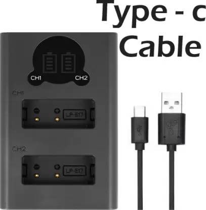 DIGICLAMBO LP-E17 Dual Fast Type 'c' USB camera charger with LCD Display for Canon  Camera Battery Charger