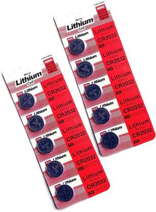 Yellowfin Cmos 2032 Micro Lithium Cell CR2032 3V Coin Cmos Battery (Pack of 5) 4 Cell Laptop Battery