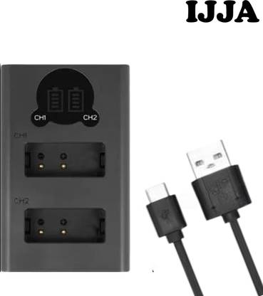 Amabu LP-E6 LP-E6n Dual fast type c USB camera charger with LCD display for Canon  Camera Battery Charger
