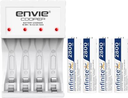 Envie Ecr 20MC With 2800mAh 4pl Rechargeable Battery For AA & AAA With LED Indicator  Camera Battery Charger