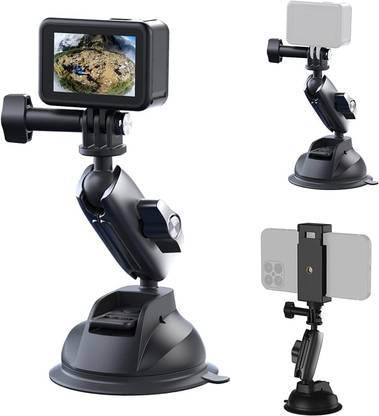 Telesin Aluminum Alloy Suction Cup Holder for Gopro Hero,DJI OSMO Action, INSTA360 X3 Camera Housing