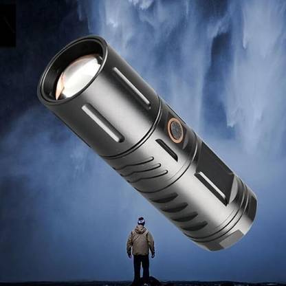 SUICUNE Super Bright LED Torch, Rechargeable Torch with Power Indicator 6 lx Camera LED Light