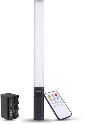 DIGITEK Portable Handheld LED Light Wand with NP F750 Battery & Remote for YouTube 2400 lx Camera LED Light