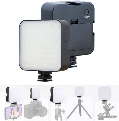 BROLAVIYA LED Video Temperature Light 6000k, with 3 Cold Shoe and 1/4 Screw Hole 6000 lx Camera LED Light