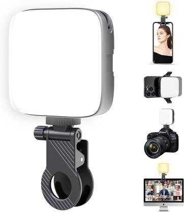 BLAGO Camera Video Light with Clip and 3 Cold Shoe Connector 100 lx Camera LED Light