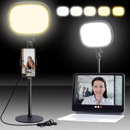 Hold up Newest 10.5" Full-Screen Ring Light for Zoom Meetings - Hold UP10x Lighting Area 5200 lx Camera LED Light