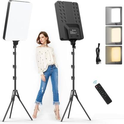 SOUVENIR 24 Inch LED Panel Camera Light 3 Colors Dimmable Studio Vlog Flat Panel Camera 3400 lx Camera LED Light