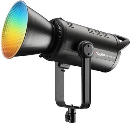 DIGITEK DCL-200 W RGB Combo Continuous LED Light with 18 CM Reflector & Remote 32100 lx Camera LED Light