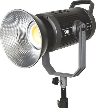 KODAK V500 Video Light with Reflector and Diffuser LCD Display Easy Control Buttons 28000 lx Camera LED Light
