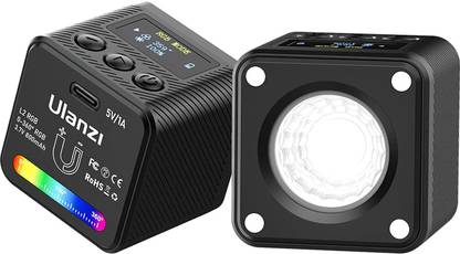 ULANZI RGB Video Light, L2 LED Camera Lights 360° Full Color Magnetic Mini Cube Light 800 lx Camera LED Light