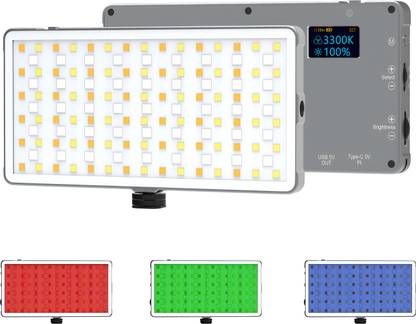 DIGITEK LED-D135 ML Portable RGB LED 10w Video Light with 96 CRI | 21 Preset Effects | 4200Mah Battery | Multi Scene Lightening | Colour Temperature & Brightness Control 3600 lx Camera LED Light