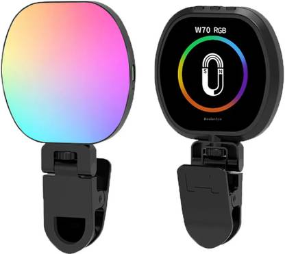 BROLAVIYA Portable Full Color RGB Video Lights,1800mAh Rechargeable 3000-5500K Dimmable 500 lx Camera LED Light