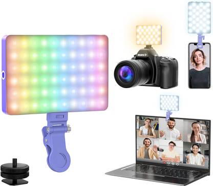 Hiffin (LT-002) RGB Selfie Light for iPhone/Laptop/Camera Built-in 3000mAh Battery 1 lx Camera LED Light