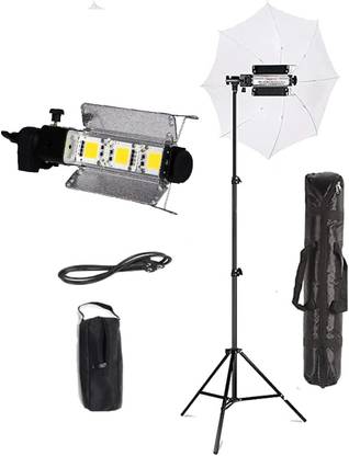 VTS Porta 3 LED (150w) Light Kit (Light Stand and Umbrella) Low Power Consuming. 1000 lx Camera LED Light