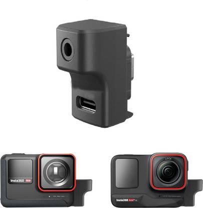 ELFOG Mic Adapter for Insta 360 Ace Pro Mic Adapter Accessories Camera Microphone