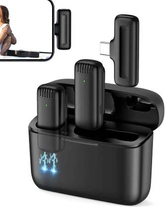ELDORICH Dual Mic Noise Reduction with Type-C Android & iPhone (One to Two)Mic System Camera Microphone