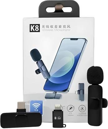 MGEdge Wireless K8 Mic, Mike for YouTube, Vlogging, Recording for Mobile #JustHere A14 Camera Microphone