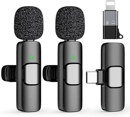 Kazotra k9 Wirelees mic with type c and ios pin Camera Microphone