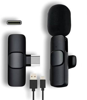 BfsTeckt K8 Wireless Plug And Play Type C Collar Mic Supported Only Android Camera Microphone