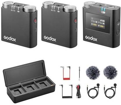 GODOX Virso M2 2.4GHz Wireless Microphone 200m(656ft.) Range, Noise Cancelling Camera Microphone