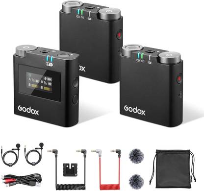 GODOX Virso S M2 (2 TX+1 RX+Charging Case), 200m(656ft) Range, 17-Hour Battery. Camera Microphone