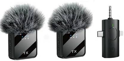 HRYFiNE F11 Dual Wireless Mic for Youtuber,vlogging,recording Camera Microphone