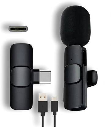 Tekxel K8 Wireless Plug and Play Type C Coller Mic Supported Android/IOS Camera Microphone