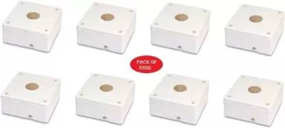 RG7 PVC Junction Box FOR CCTV CAMERA (PACK OF 8) Square Softbox (4 inch x 4 inch) Camera Housing