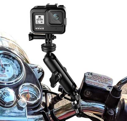 RETRACK Motorcycle Aluminum Alloy outdoor riding camera multi-function rearview mirror Tripod Bracket