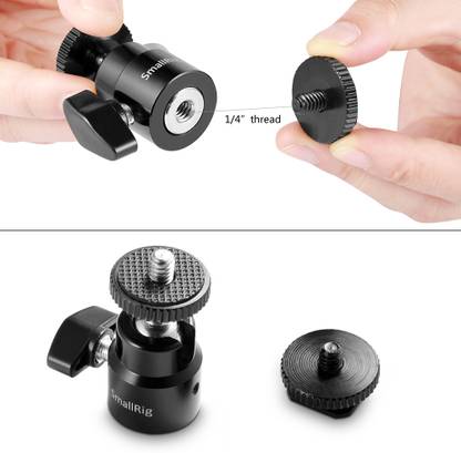 SmallRig 1/4" Camera Hot shoe Mount with Additional 1/4" Screw (2pcs Pack) 2059 Camera Rig