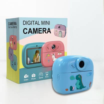 JOYBOX Cute Dinosaur Print Kids Camera with Instant B&W Printing Sports & Action Camera Multi-functional Kids Digital Camera Instant Camera